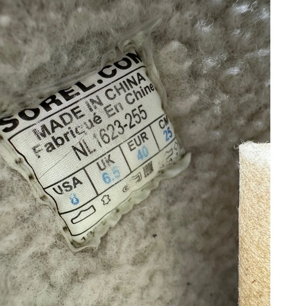 Sorel 🤎Tall‎ Winter Boots Plaid Canvas Suede Toggle Sherpa Lined Boho Western 8